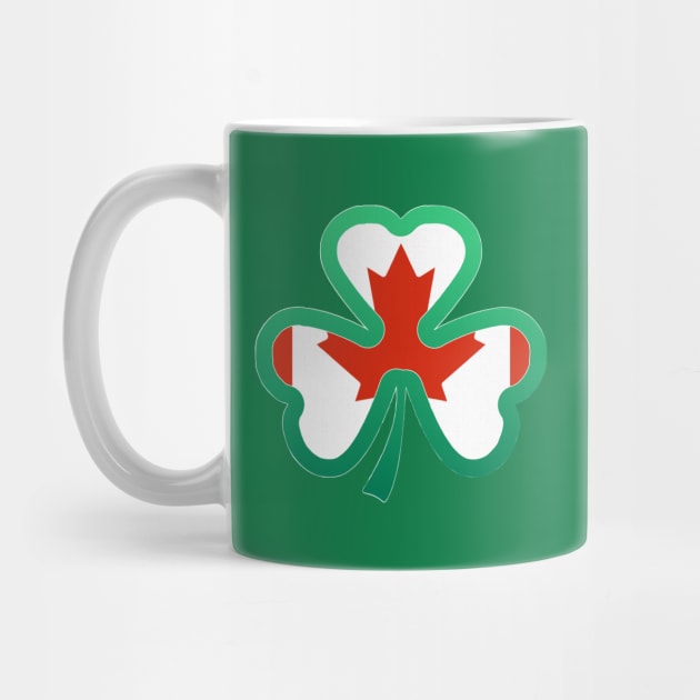 Canadian Flag for st patricks day, Irish Shamrock by Myteeshirts